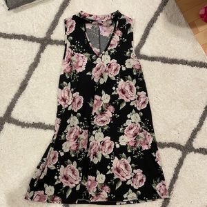 floral, sleeveless, dress